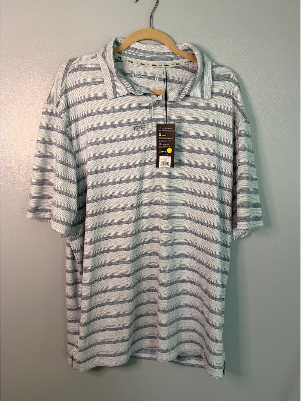 Walter Hagen Men's UPF 50+ Protection Polo Shirt XL